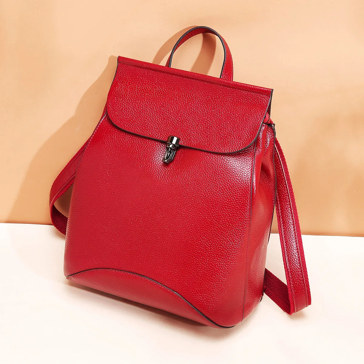 

Female bag 2021 fashion Real leather school bag backpack leather Women bag head layer cowhide large-capacity leisure backpack