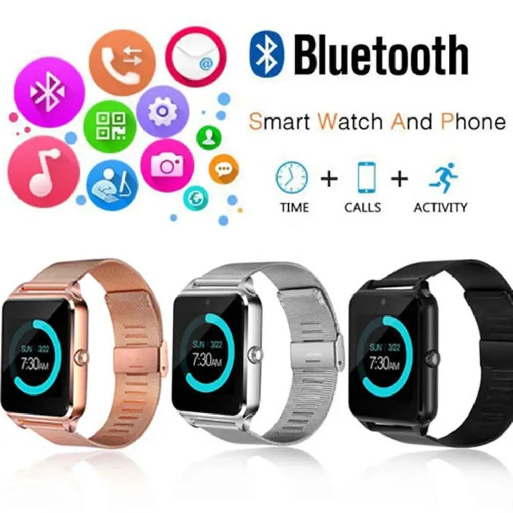 Умные часы Z60, Bluetooth, умные часы Z60, умные часы с sim-картой, TF камерой, умные часы, Android, умные наручные часы для мобильного телефона