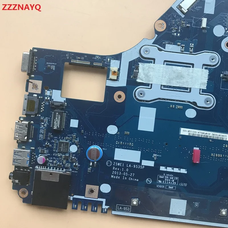 Материнская плата для ноутбука ZZZNAYQ NBMEQ11002 NB.MEQ11.002 для Acer Aspire E1-530 E1-570 E1-570G Z5WE1 LA-9535P с процессором 2117U SR0VQ DDR3.