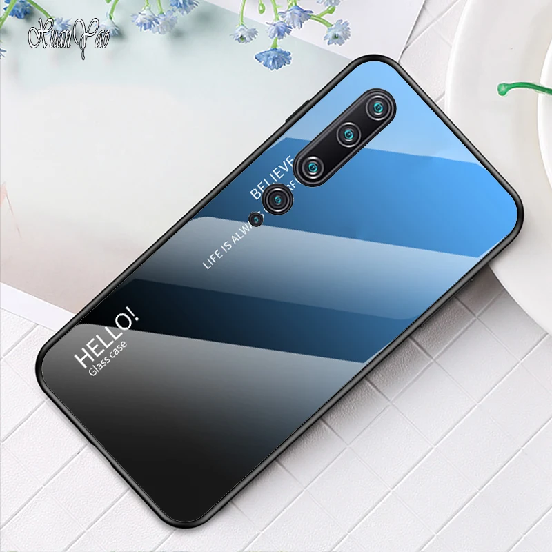 Чехол для Mi 10 Pro XUANYAO стеклянный чехол с мягкими краями Xiaomi из твердого