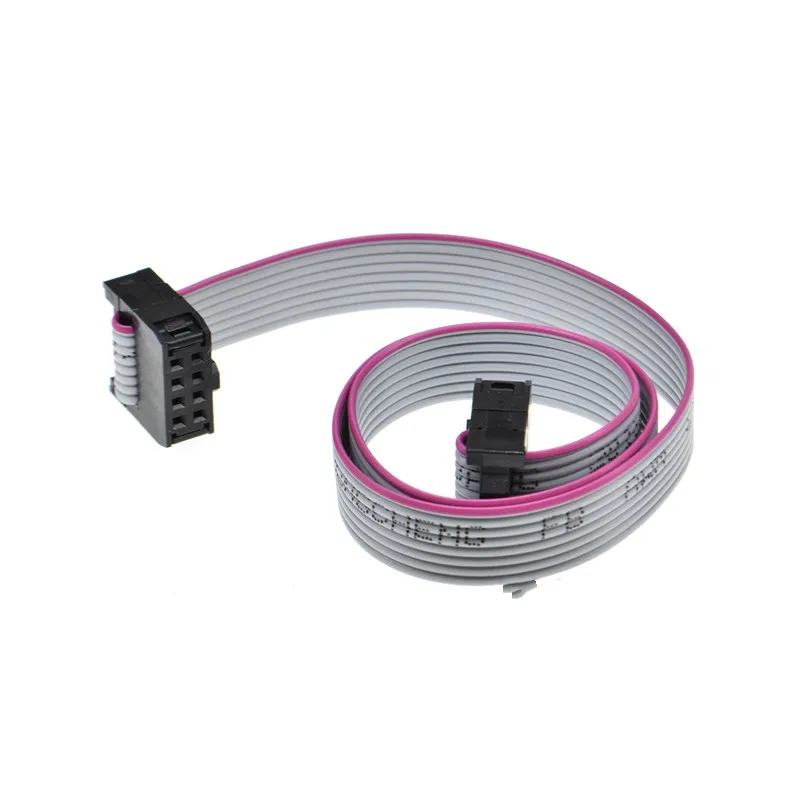 10PCS FC-8p 30CM 2.54MM pitch JTAG AVR ISP DOWNLOAD CABLE 8P WIRE 8PIN Gray Flat Ribbon Data Cable FOR DC3 IDC BOX HEADER - купить по