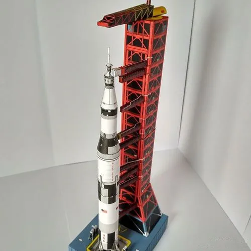 1:300 Scale USS Saturn V Rocket and Launch Pad набор для рукоделия бумажная модель игрушечные Пазлы