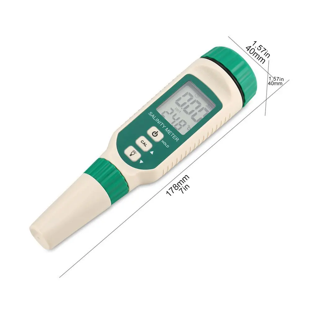

SMART SENSOR Digital Salinometer Salinity Tester Pen Food Beverages Drink Salt Content Meter ATC Handheld Seawater Measuring