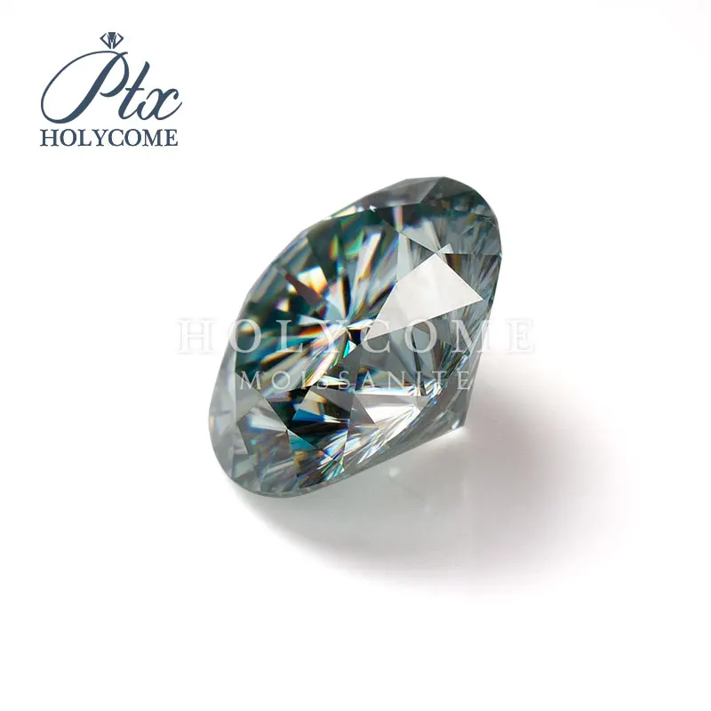 

Loose Moissanite Round Cut 15MM Blue Green Color Moissanite For Jewelry Making