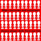 40 шт. Soccerwe  Soccerwe + куклы-звезды по футболу, Мультяшные игроки cronналду, списки фигурок 2021, Лига на выбор, игрушка в подарок