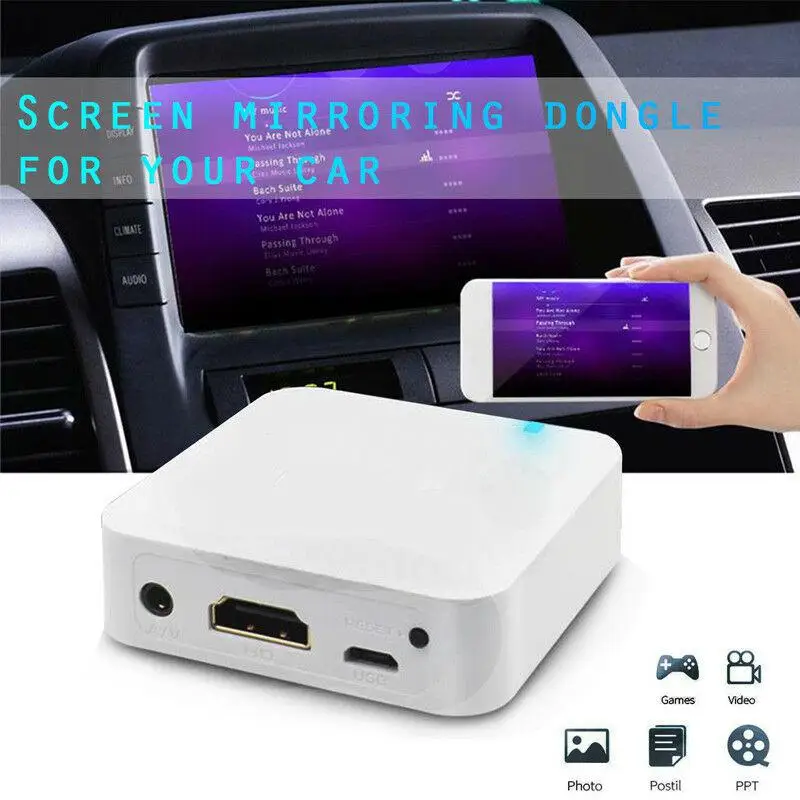 Автомобильный WiFi-адаптер MiraScreen приставка для зеркала Airplay Miracast DLNA GPS-навигация