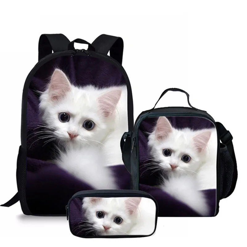 Ортопедический рюкзак для мальчиков и девочек, популярные дизайнерские школьные портфели с котятами для учеников, детские школьные портфе...