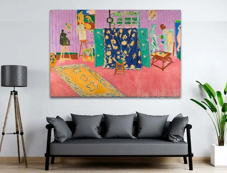 

Henri Matisse The Pink Studio 1911 Reproduction Canvas Print Fauvism Art Wall Decor