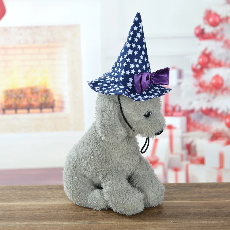 Рождество Хэллоуин кошка шапка для собак с бантом украшения косплей костюмы