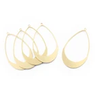 Новые ювелирные изделия из необработанной латуни в форме капли воды, серьги-подвески, подвески для самодельных сережек, ожерелий, Ювелирная фурнитура, изготовление ювелирных изделий 53*30 мм, 10 шт.