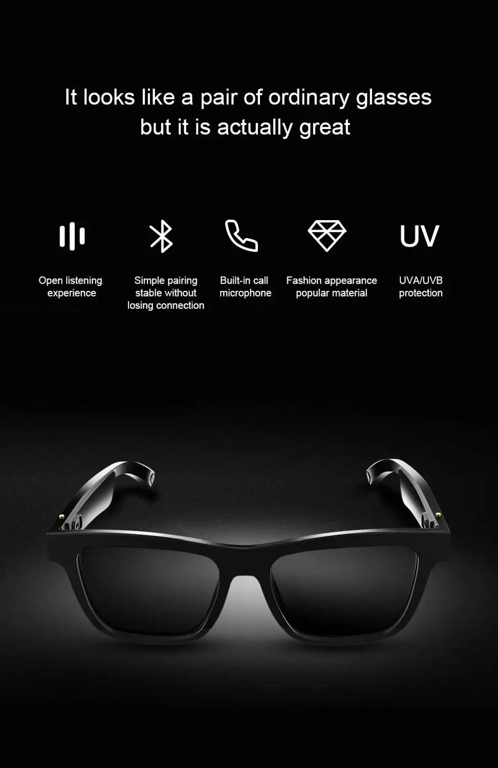 Bluetooth-очки Wellermoz водонепроницаемые с шумоподавлением микрофоном | Электроника