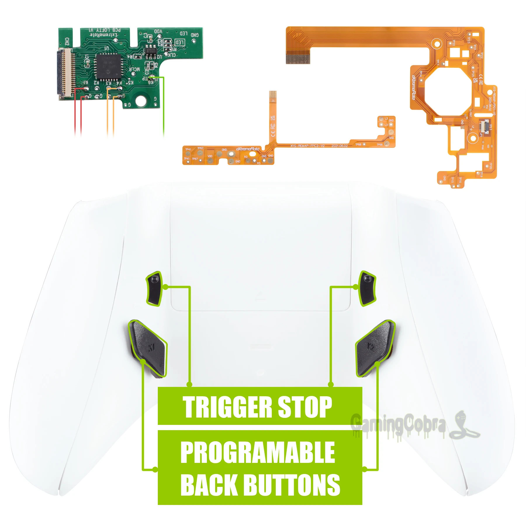 

Экстремальный мягкий на ощупь белый Оригинальный перезаряжаемый набор Remap и Trigger Stop для контроллера Xbox One S и One X модель 1708