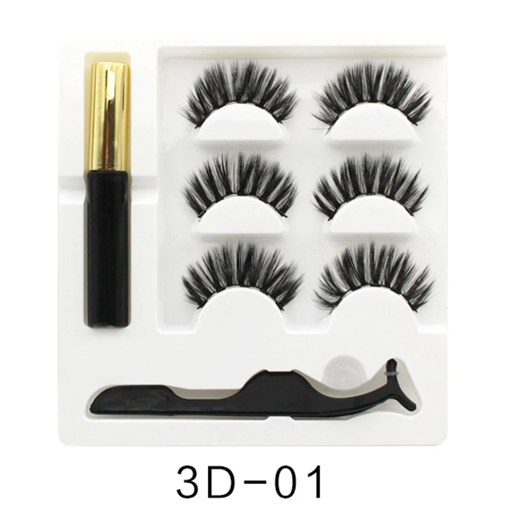 Магнитные накладные ресницы пинцет для ресниц с натуральным магнитом набор