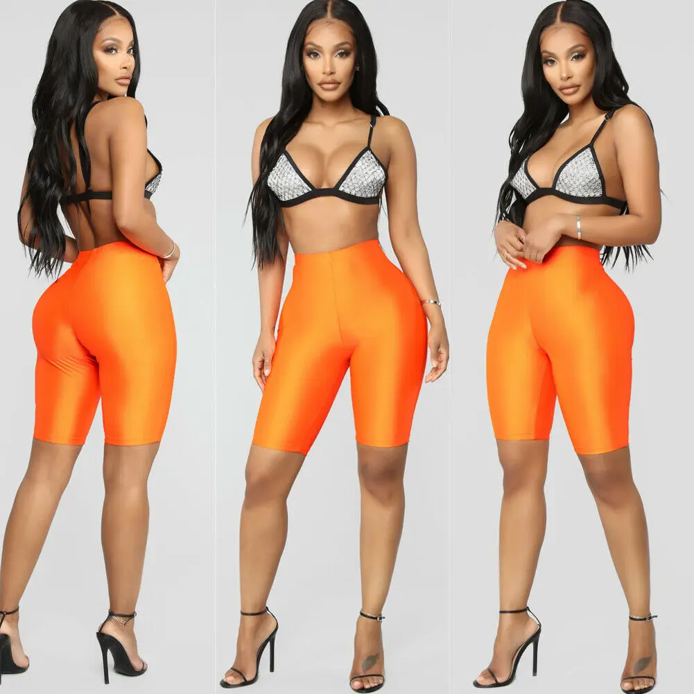 Женская Летняя Повседневная Высокая талия стрейч байкерские велосипедные