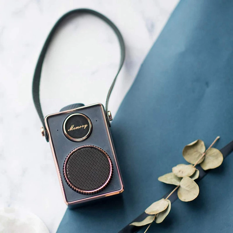 Портативный Bluetooth динамик модный ретро портативный беспроводной мини стерео 4. 0