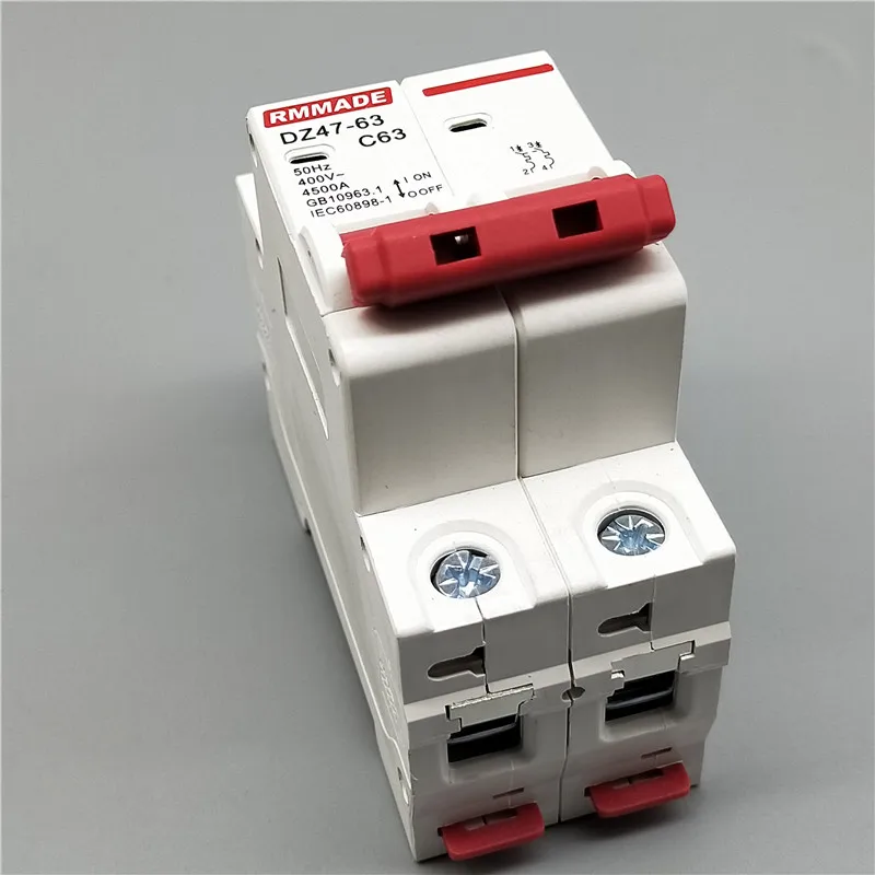 AC220V 400V DZ47 63 2P 6A 10A 16A 20A 25A 32A 40A 50A 125A Мини выключатель резной переключатель