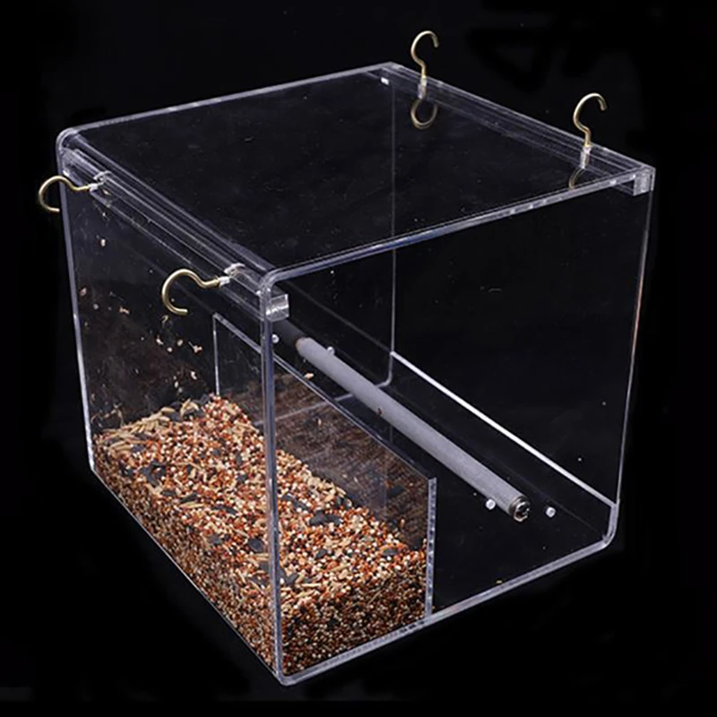 Аккуратная кормушка для птиц акриловая 5 &quotx 5&quot x &quotбез бардака Cockatiel Finch