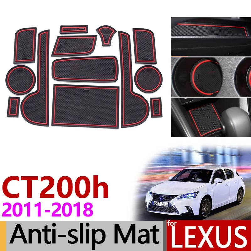 Нескользящий коврик для ворот резиновые подставки Lexus CT200h 2011 2012 2013 2014 2015 2016 2017 2018