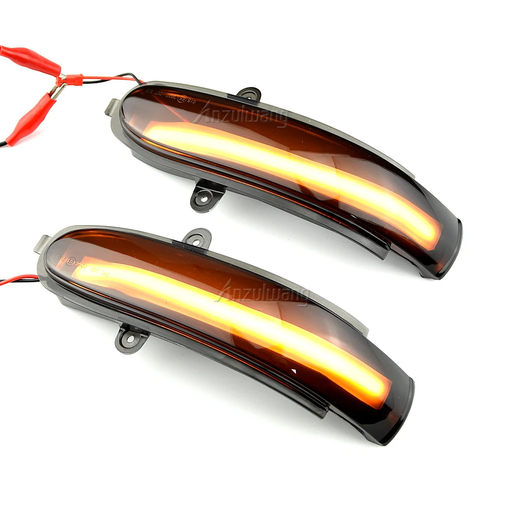 

2pcs For Mercedes Benz C W203 (2000-2007.04) LED Dynamic Turn Signal Light Side Mirror Blinker Sequential Lamp