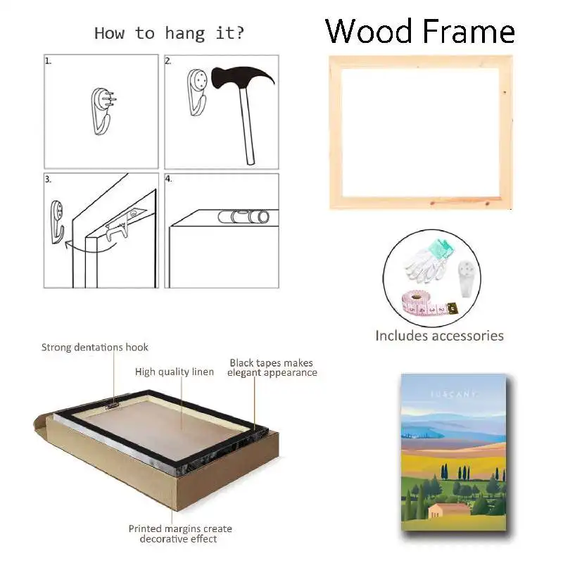Настенное изображение на холсте декор для стен в Тоскане итальянский постер