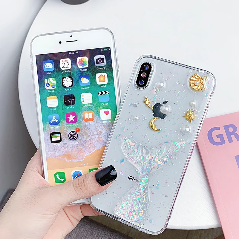 Чехол с блестками для iPhone 11 12 Pro Max 12mini SE 20 X XS XR 6 6S 7 8 Plus | Мобильные телефоны и