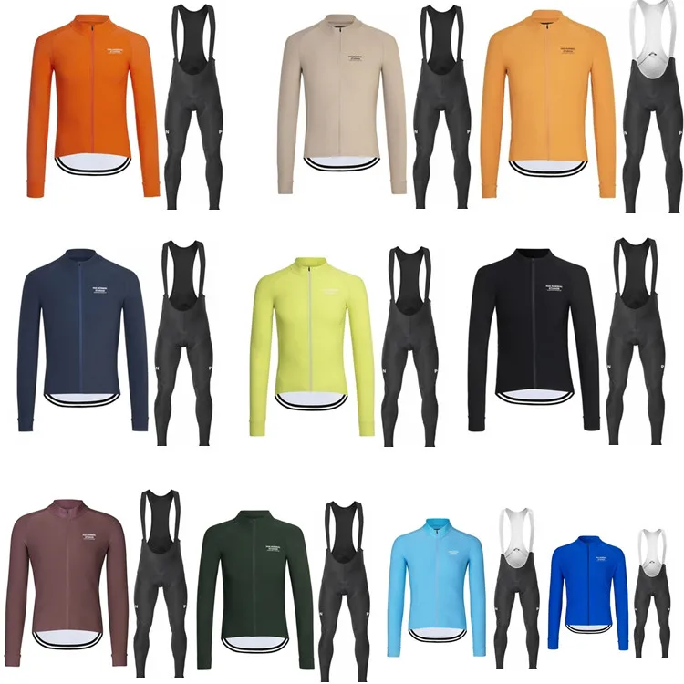 

Long sleeved trousers with straps for cycling suit Autumn winter cashmere warm road sports breathable sweat
