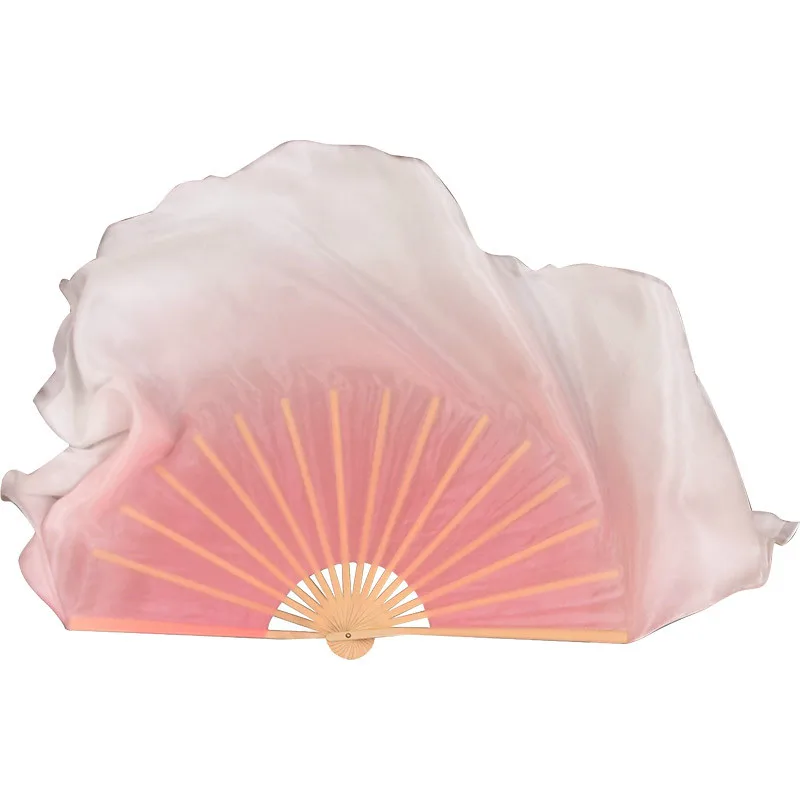 

Silk Dance Fan Classical Dance Special Fan Foldable Lengthened Gradient Color Dance Fan Folding Abanicos Para Boda Abanico
