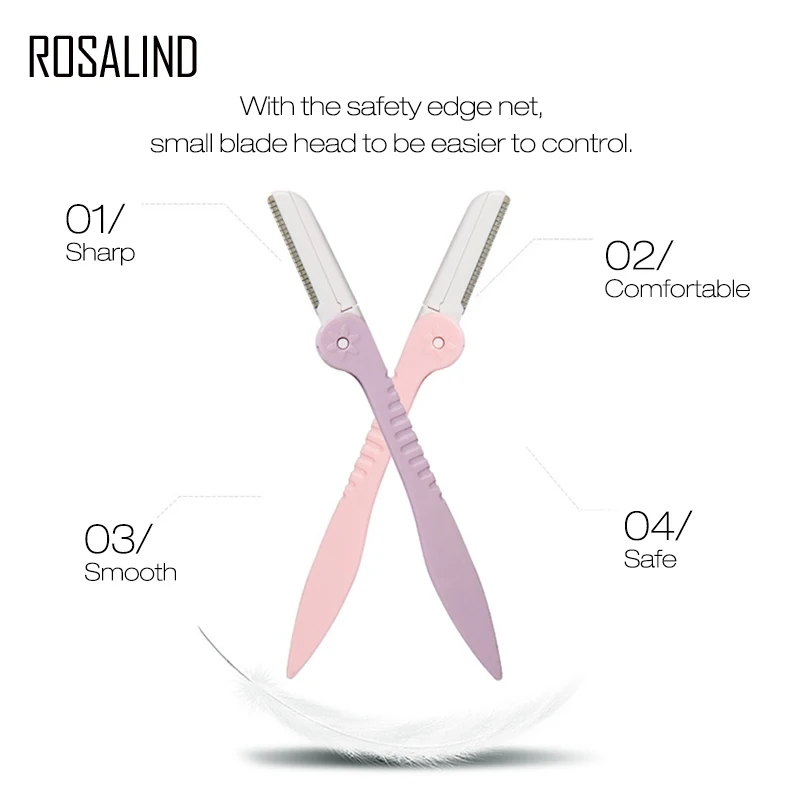 ROSALIND 3 шт. триммер для бровей Бритва портативные лезвия лезвие бритвы Набор
