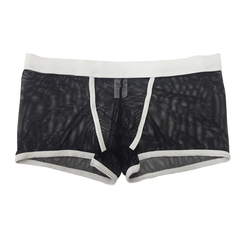 Сексуальное Сетчатое женское белье мужские трусы боксеры удобные Прозрачное