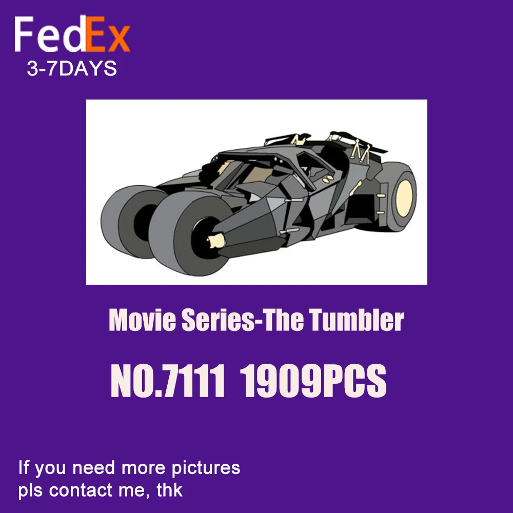 

Technical The Tumbler 1989 Batmobile Batwing Vehicle Model 7111 7188 Building Blocks Bricks Toys Kids Birthday Gifts
