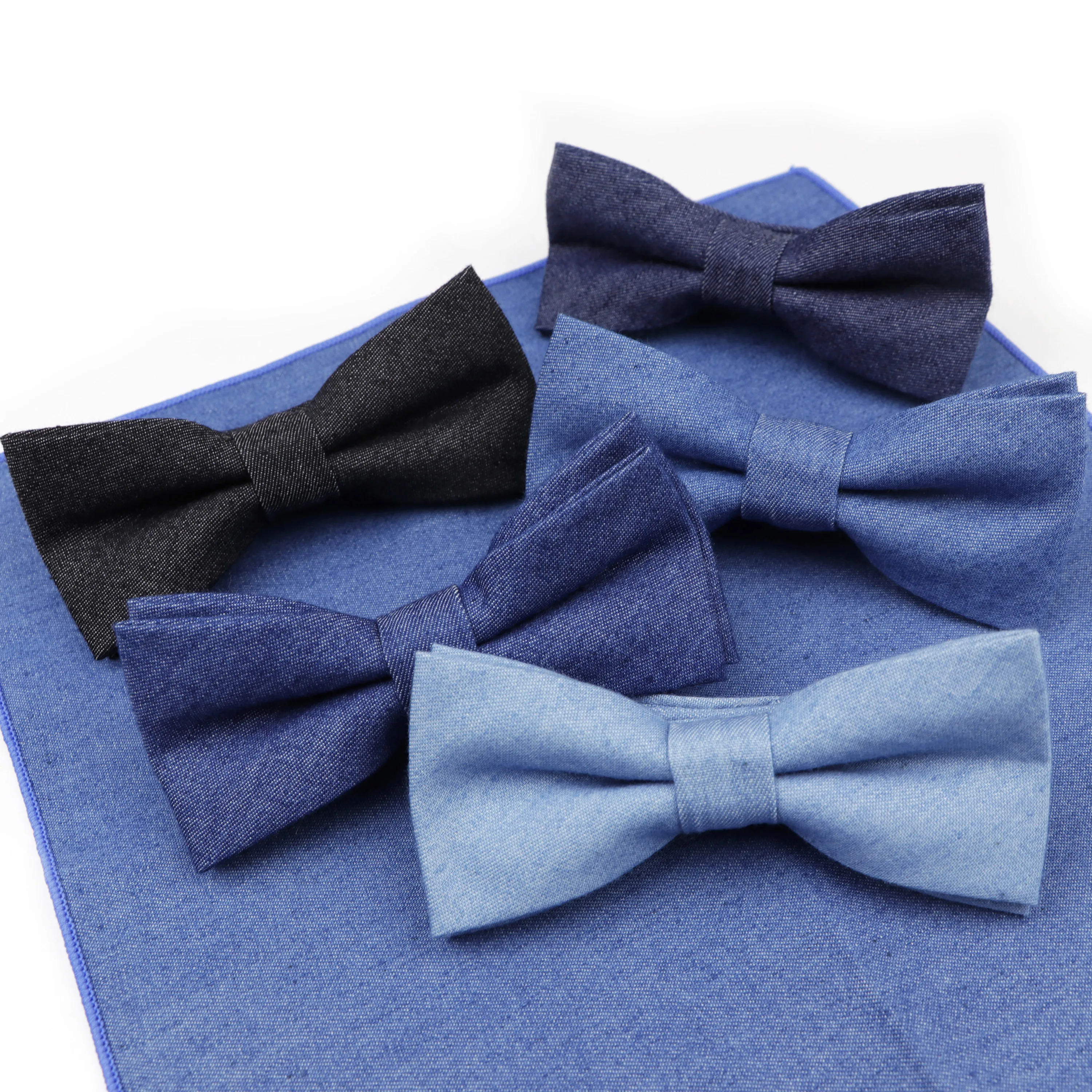 

Solid Color Baby Kids Bow Ties Boy Children Denim Bowtie Tuxedo Cotton Bowties Necktie Butterfly