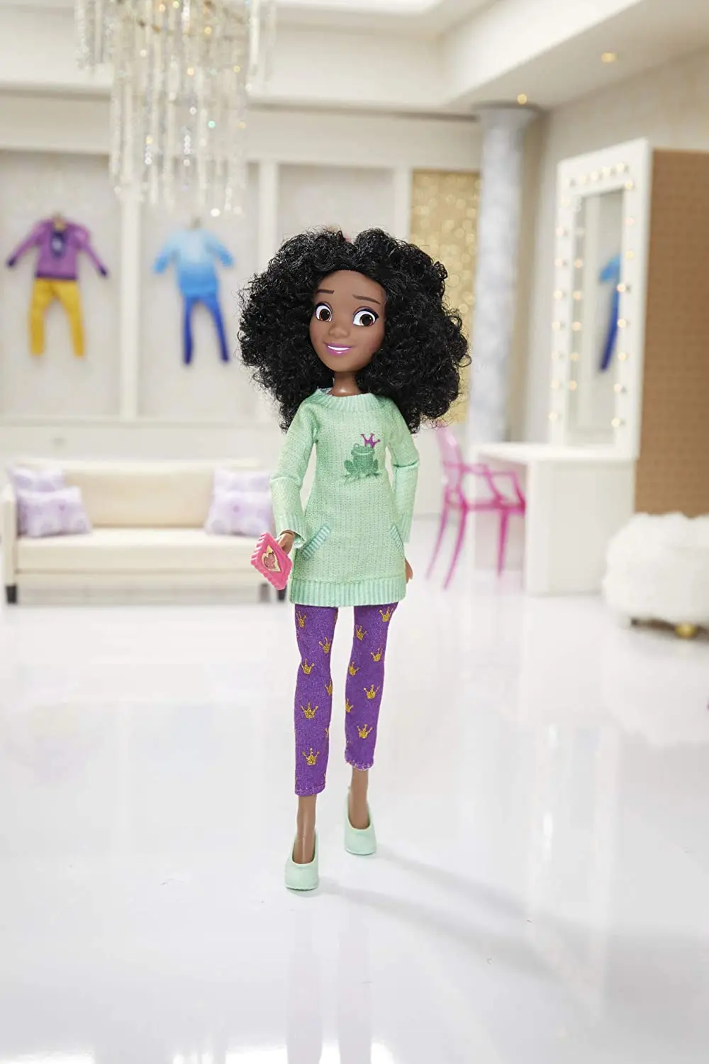 

Hasbro Disney Princess Tiana,Belle, Movie Doll with Comfy Clothes and Accessories Children's gifts