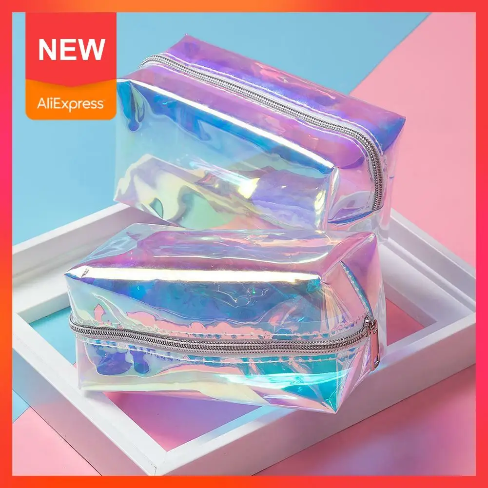 

Women Travel Cosmetic Bag Transparent PVC Waterproof Toiletry Makeup Bag Beauty Pouch Case Organizer Lady Wash Clear O5V5