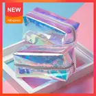 Женская дорожная косметичка, прозрачная водонепроницаемая сумка из ПВХ для туалетных принадлежностей, косметичка, органайзер, прозрачная косметичка для женщин O5V5