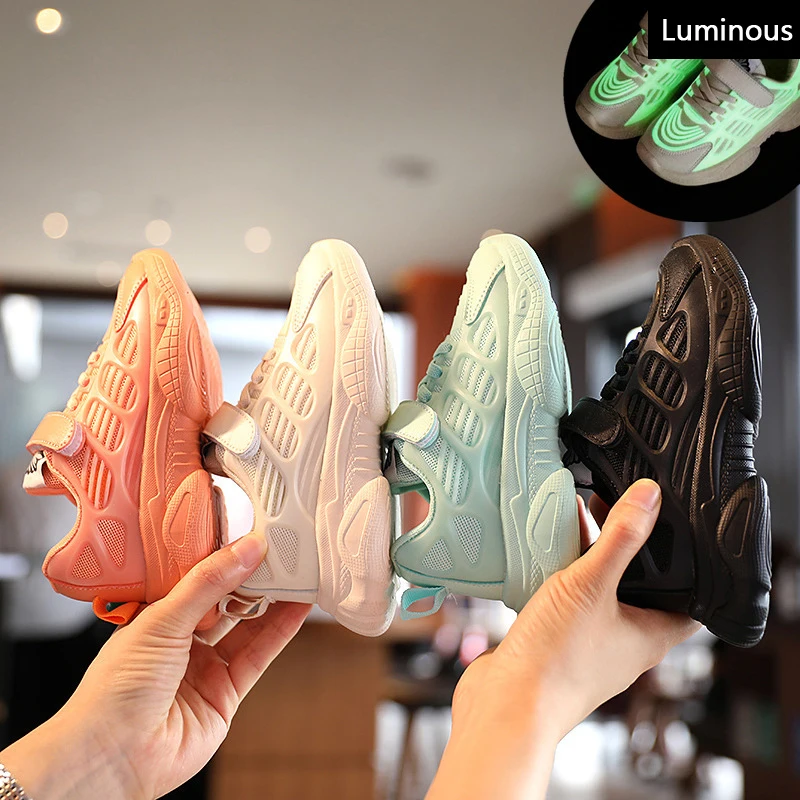 

Kids Running Sneakers Breathable Lightweight Children Shoes Casual Boys Shoes Walking Sport Girls Sneakers Night Luminescence