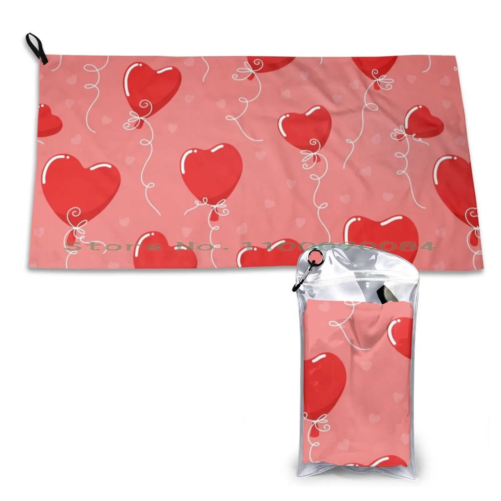 Быстросохнущее полотенце на День Св. Валентина спортивное для спортзала ванны