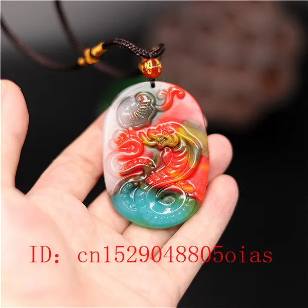 Нефритовый камень натуральный цвет ожерелье с медальоном в виде змеи г.