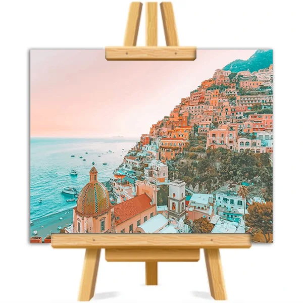 

Amalfi Coast Italy Picture DIY Painting By Numbers Colouring Zero Basis HandPainted Oil Painting Unique Gift Home Decor