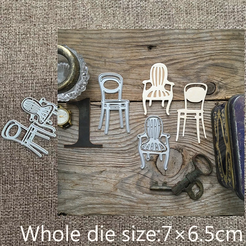 

New Design Craft Metal stencil mold Cutting Die 2pcs Chair decoration scrapbook die cuts Album Paper Card Craft Embossing