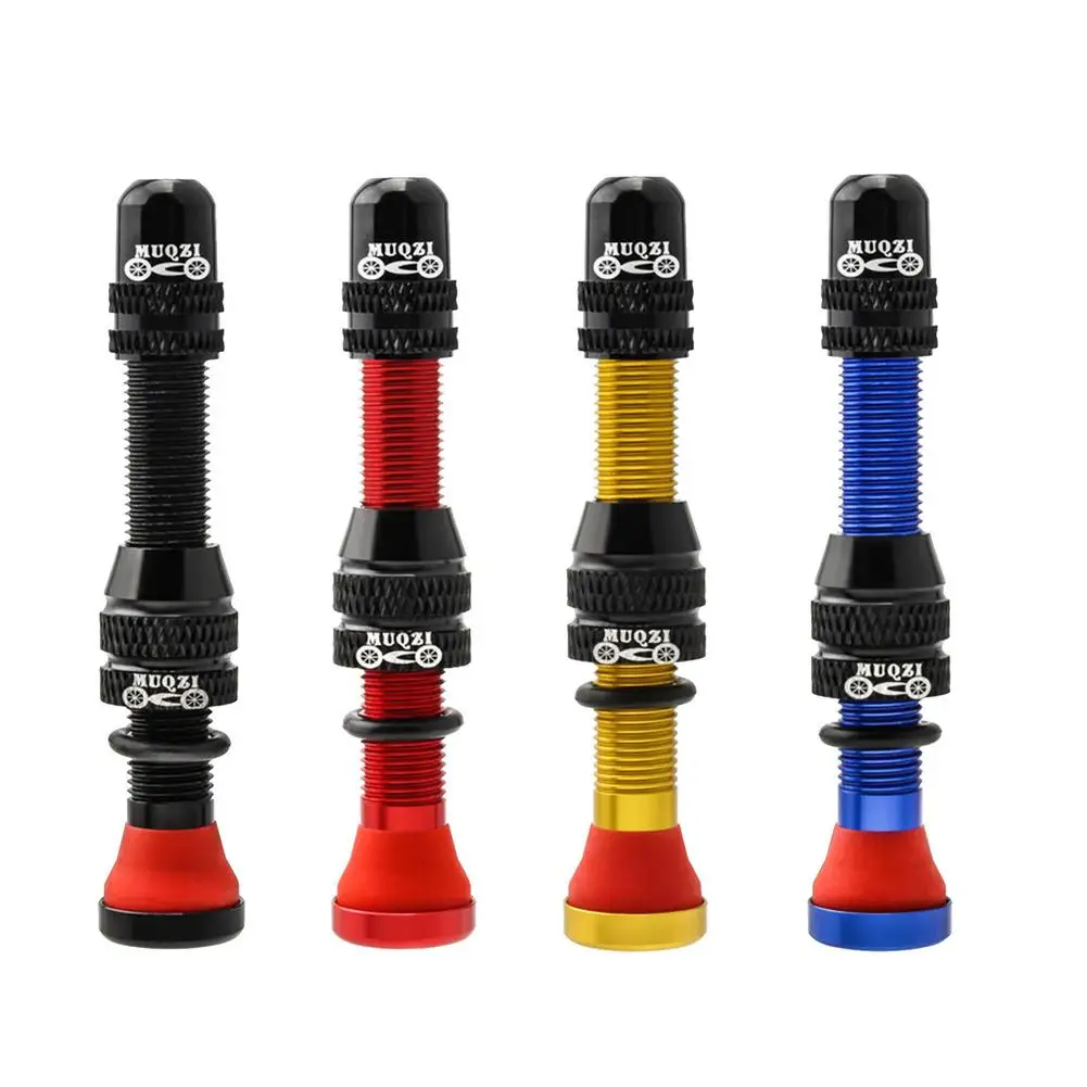 

2PCS Bike Schrader Valve 60mm Tubeless Tire A/V Valve CNC Nipple Wheel Valve For MTB Road Bicycle Tubeless Rim Accessories