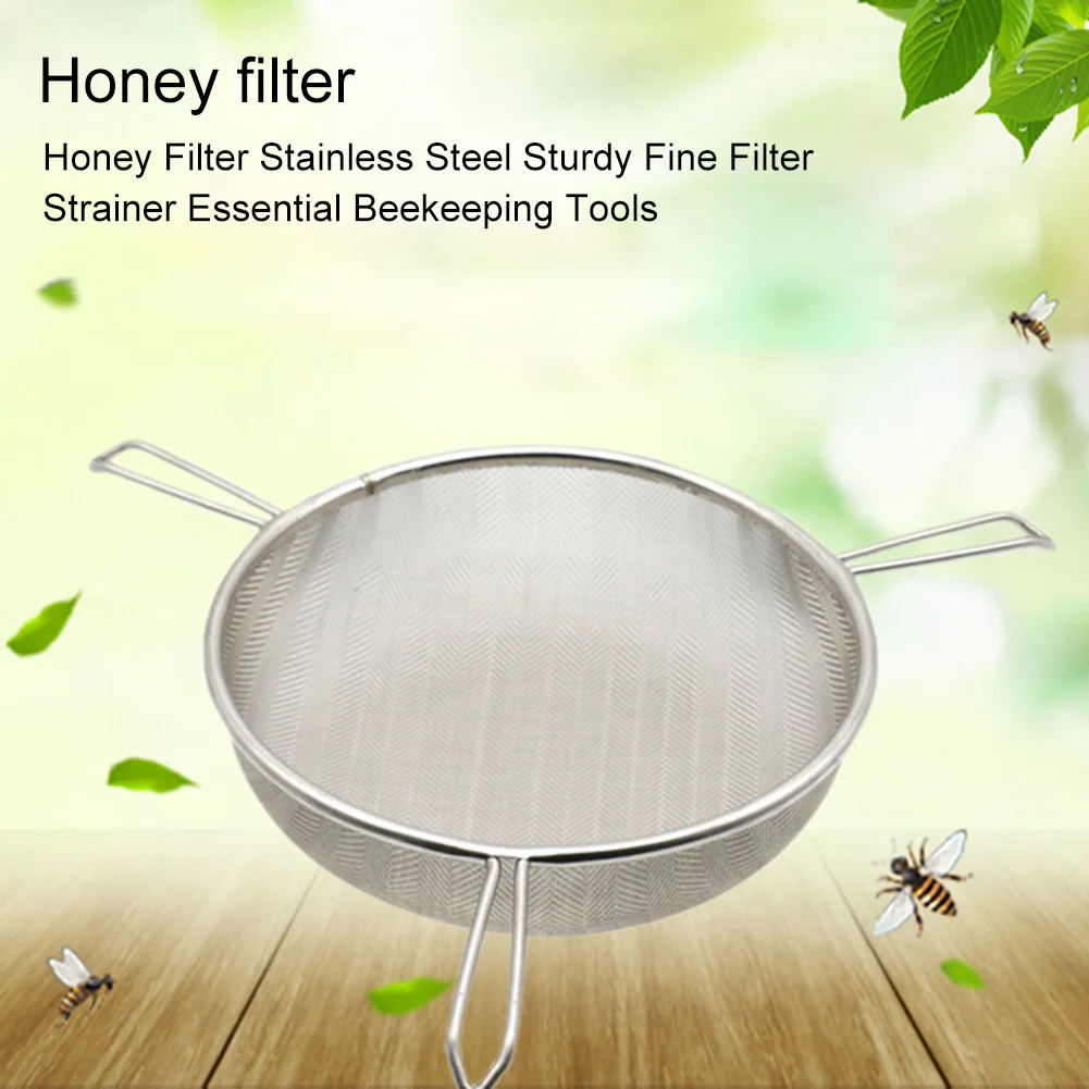 

Beekeeping Tools Fine Screen Filter Honey Extraction Stainless Steel Filter Portable Honey Funnel Filter Screen