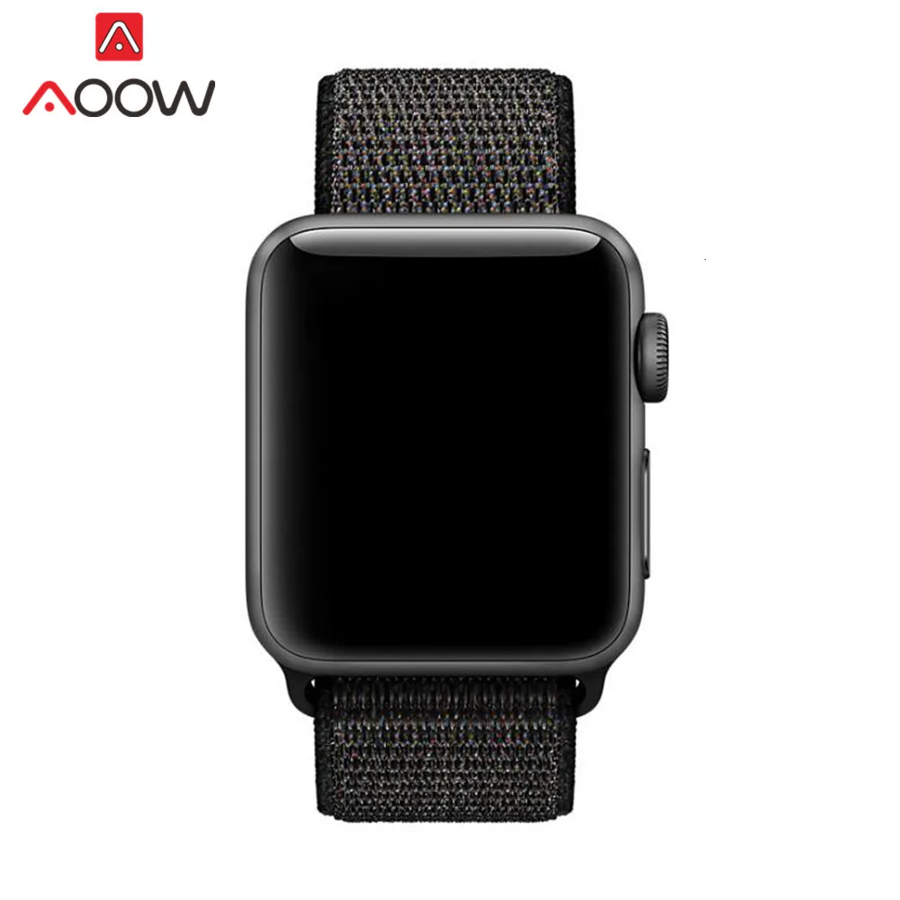 Цветной нейлоновый ремешок для часов Apple Watch 38 мм 42 мм 40 мм 44 мм тканый холщовый ремешок на липучке браслет для часов iwatch 1 2 3 4