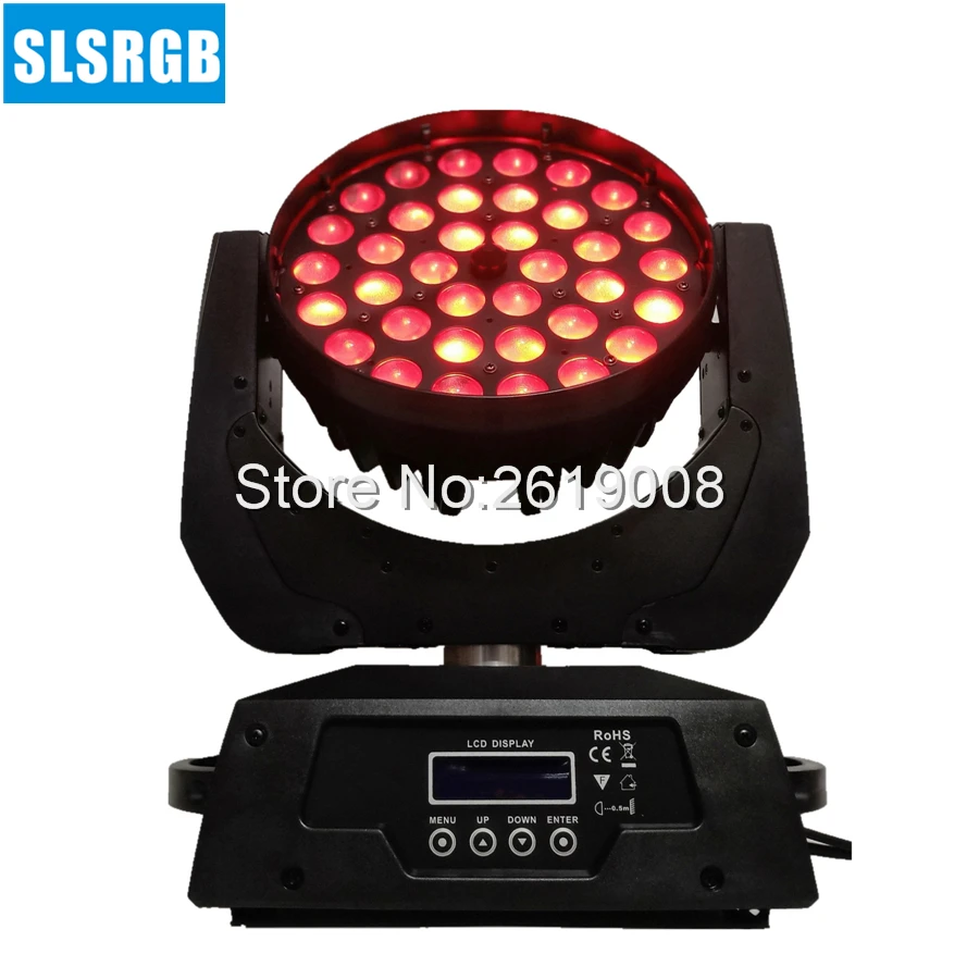 4pcs/lot RGBWA 5in1 36x15w Beam Zoom Led Moving Head Wash For disco stage show party LED Light | Лампы и освещение