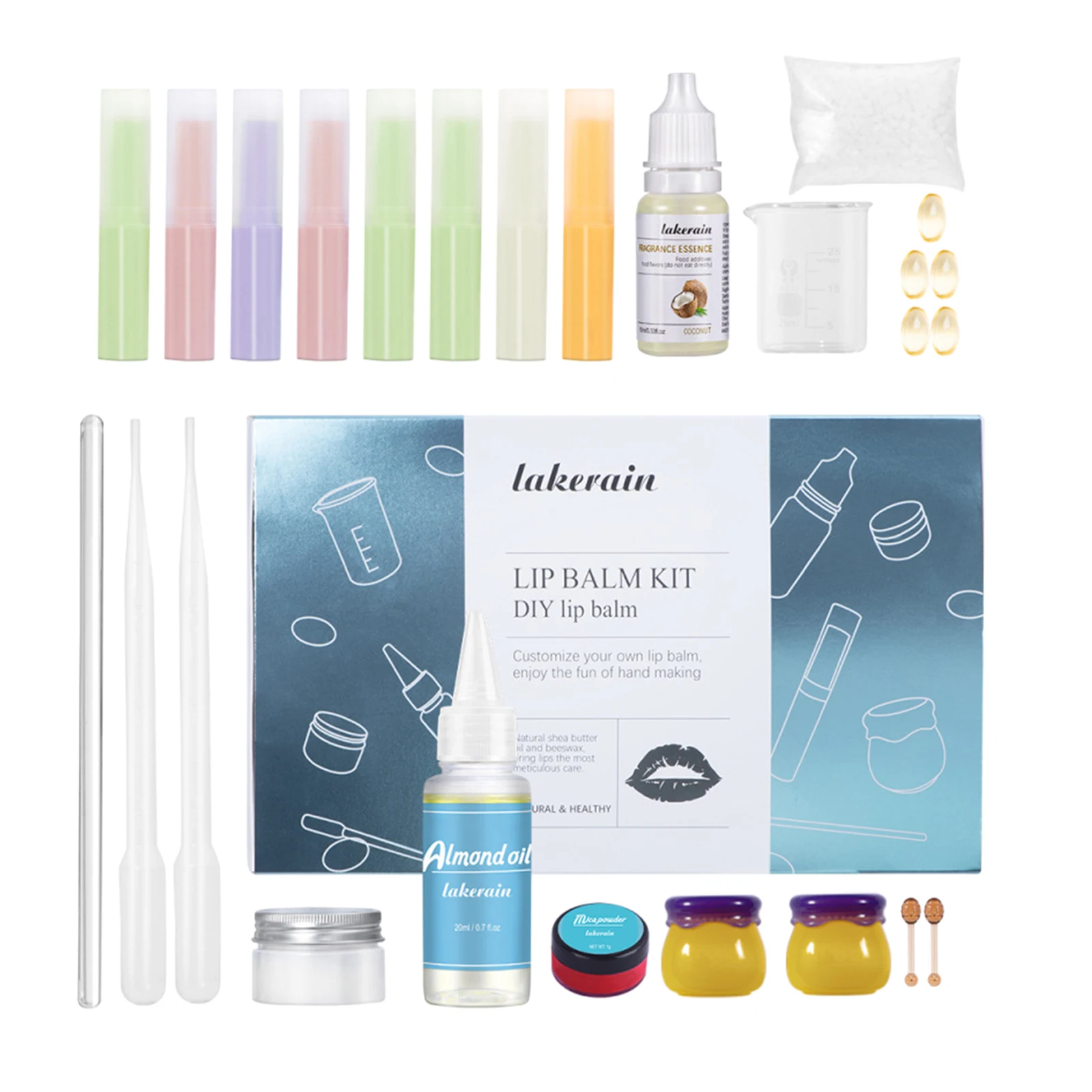 

DIY Homemade Lip Gloss Making Kit with simple step-by-step instructions