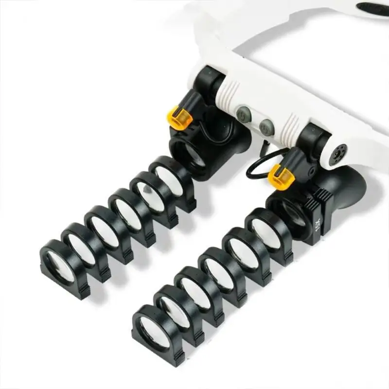 

Led Light Lamp Double Glasses Loupe Lens Glasses Magnifier Watchmaker Jewelry