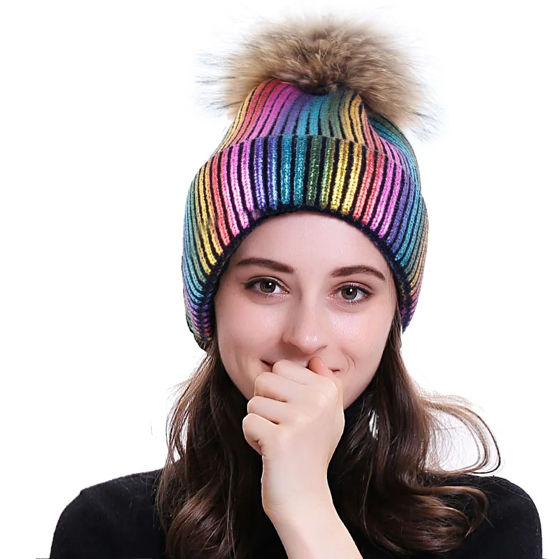 Женская модная зимняя Шапка бини в рубчик трикотажная для девочек женская шапка