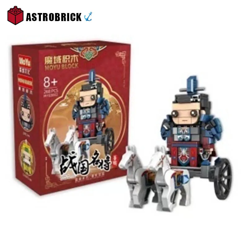 

MY83001-83004 Cute Cartoon Model Warring States Masters Anime Figures Mini Blocks Building Brick Characters Toy for Kids Gifts