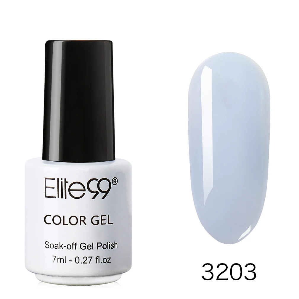 7ML 3203 Elite99 обнаженный желе для дизайна ногтей Гель-лак замочить от маникюра конфеты Гель-лак для ногтей полупрозрачный Светодиодный УФ-гель лак для ногтей - Цвет: 7ML 3203