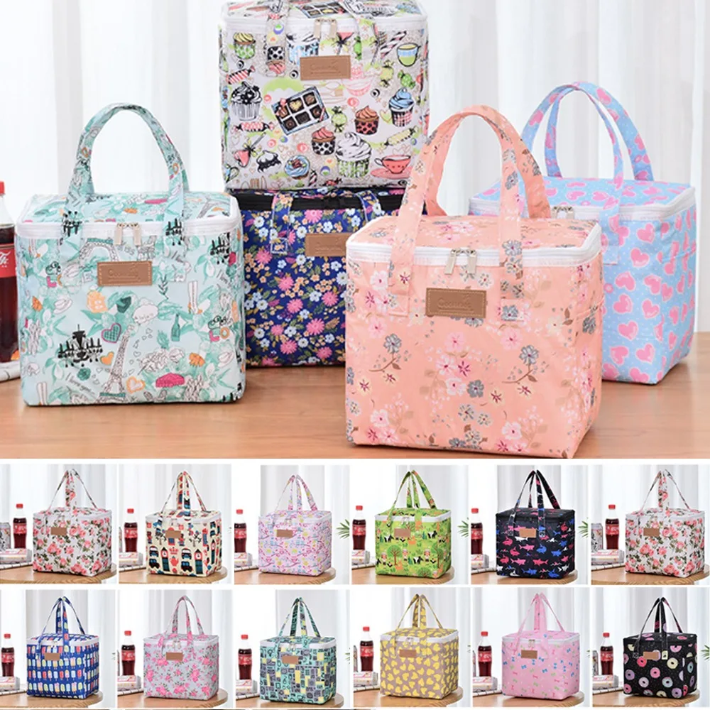 

Lunch Bag Cooler Tote Portable Insulated Box Canvas Thermal Cold Food Container School Picnic For Men Women Kids Travel Lunchbox