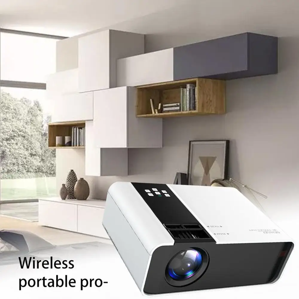Проектор домашний офис Hd 1080P мобильный телефон Wifi беспроводной с экраном